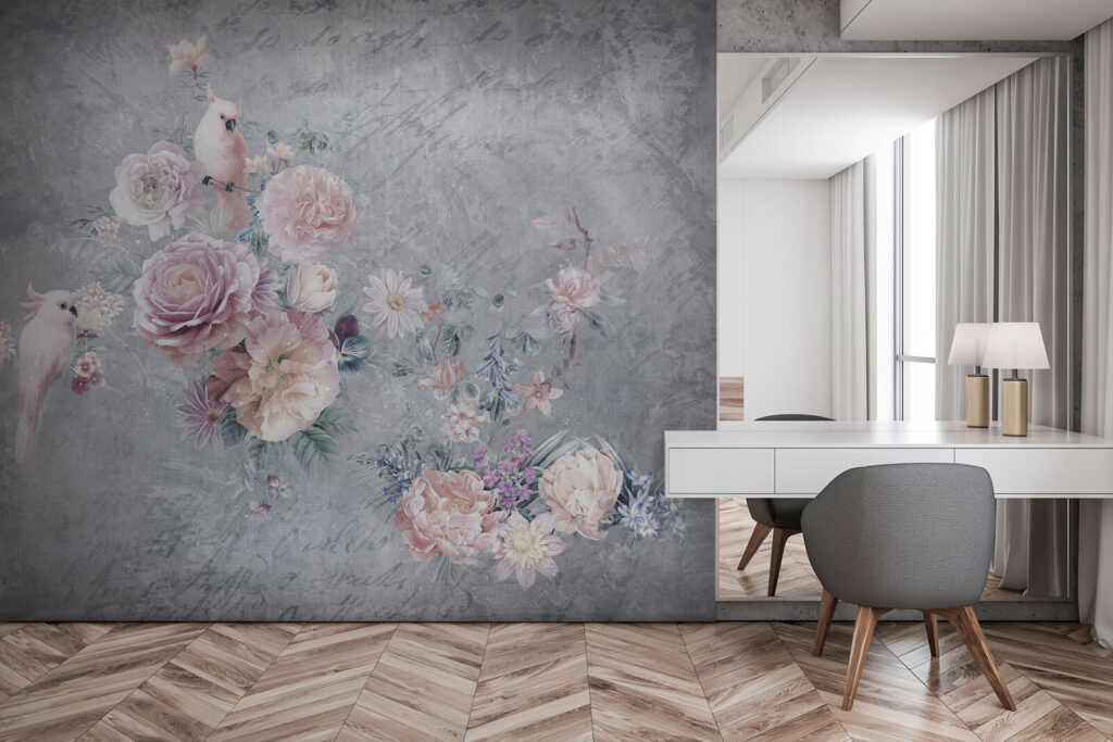 Cockatoos among roses — interior 3