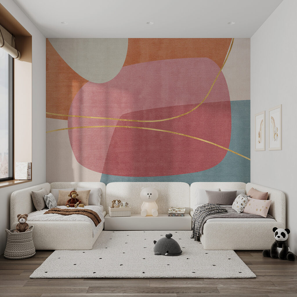 Pastel shapes with gold — interior 4