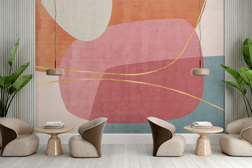Pastel shapes with gold — interior 5