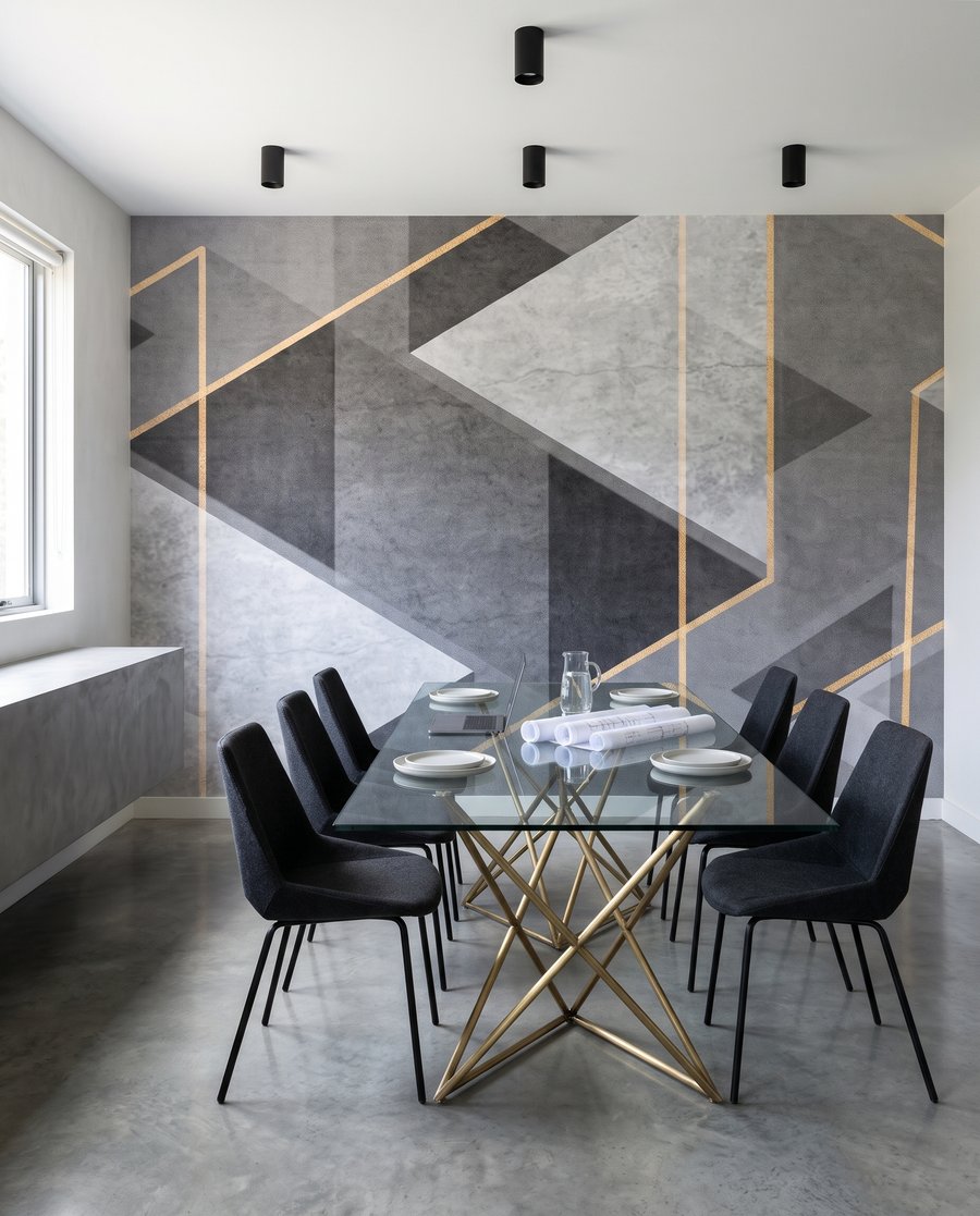 Outlined Geometry in an interior