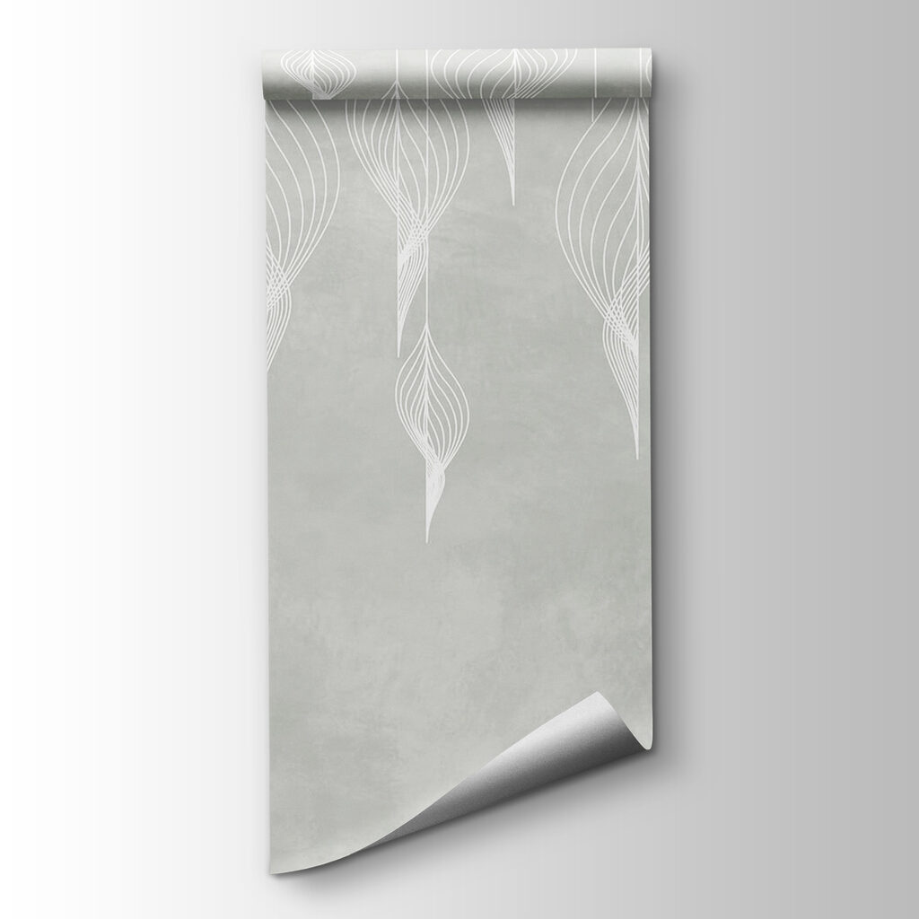 Hanging white leaf outlines — product view