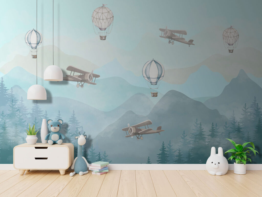 Across Mountain Skies in an interior