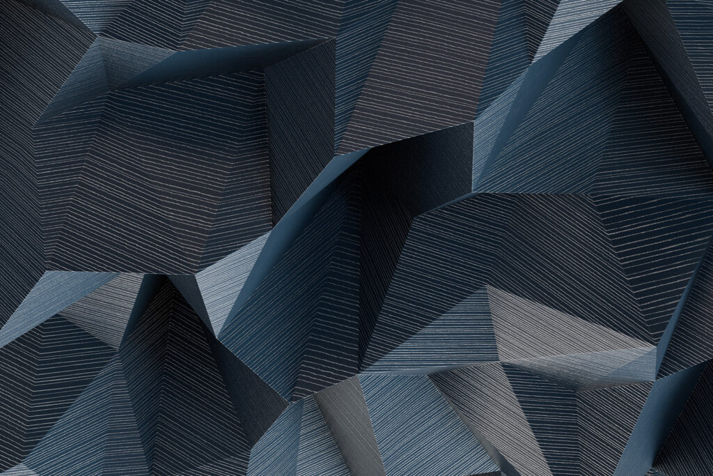 Dark facets with ridges — full design