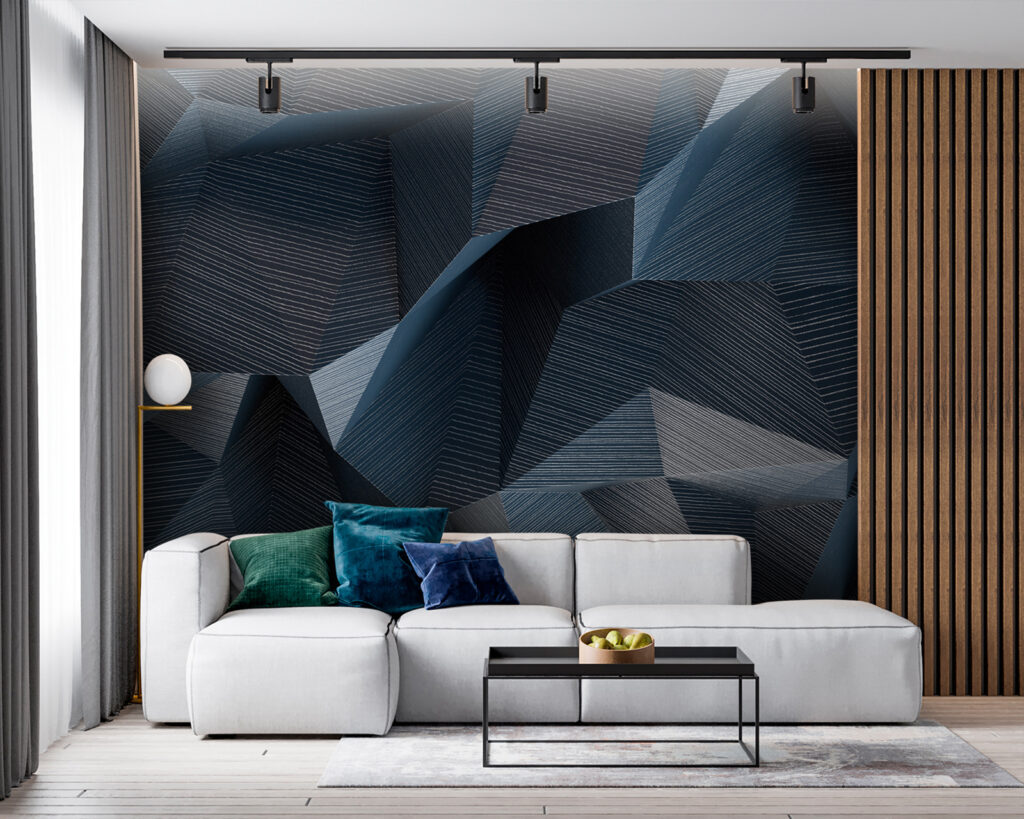 Dark facets with ridges — interior 1