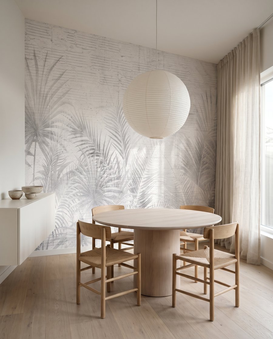 Palm Traces on Plaster in an interior