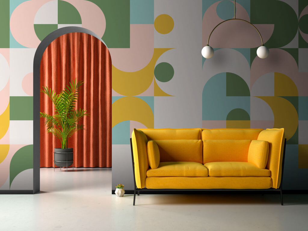 Pastel geometric shapes — interior 2