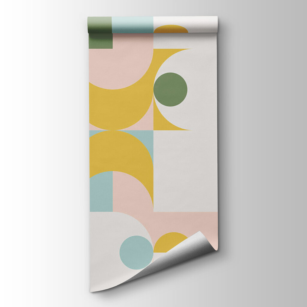 Pastel geometric shapes — product view