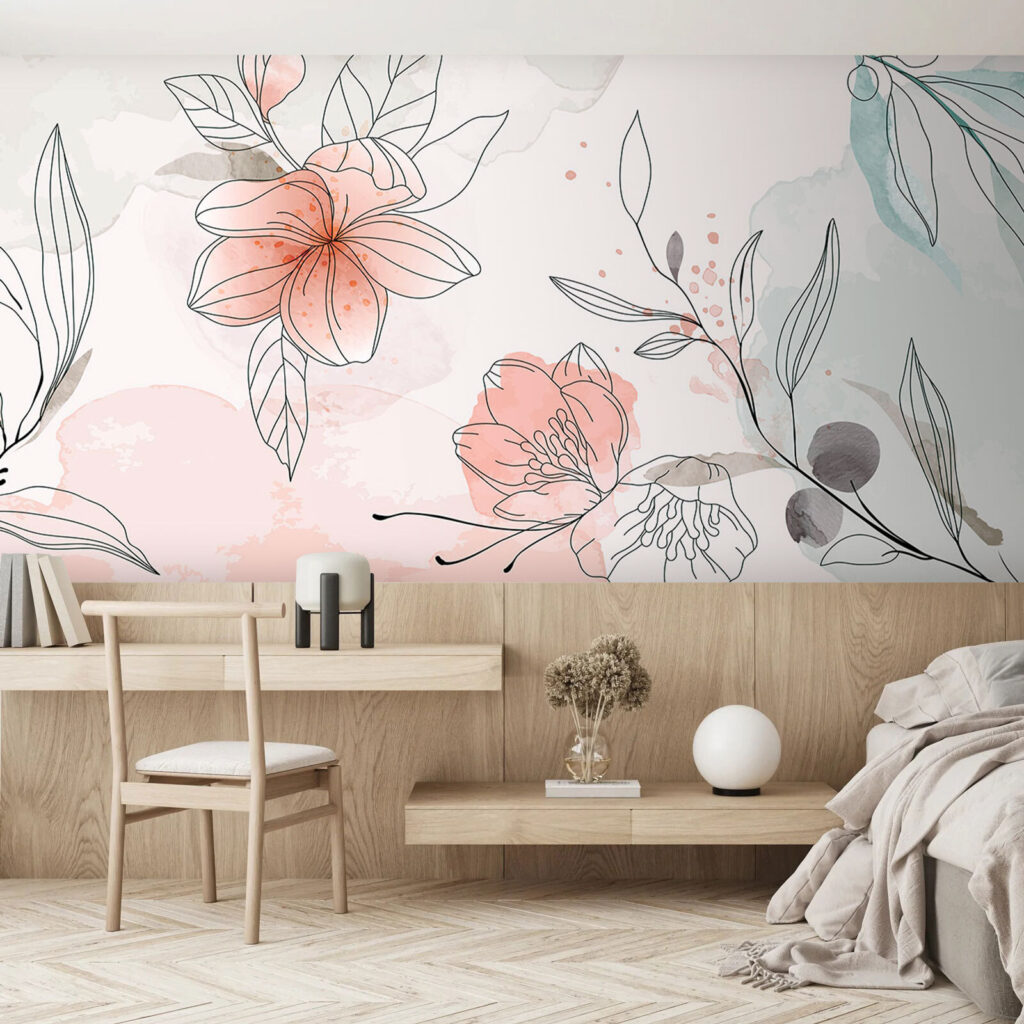 Flowers in loose outlines — interior 1