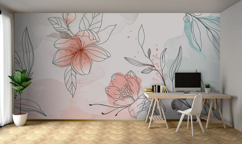 Flowers in loose outlines — interior 3