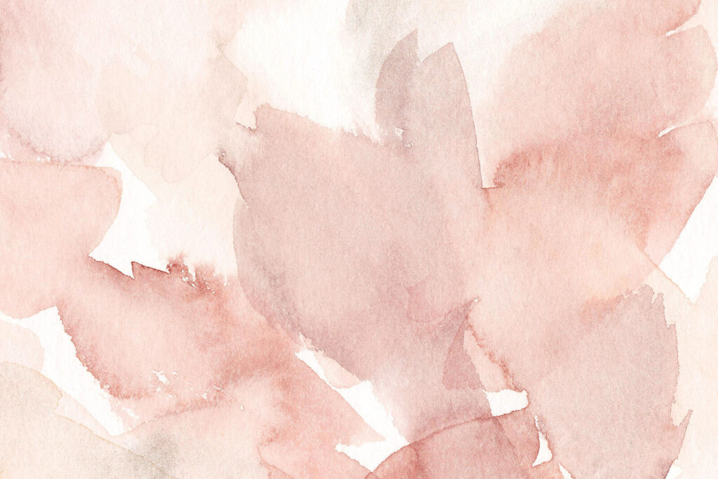 Pink watercolour leaves — full design