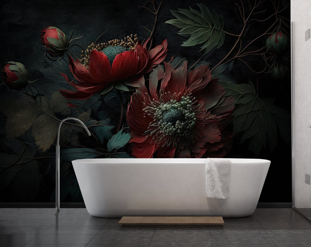 Deep Garden Blooms in an interior