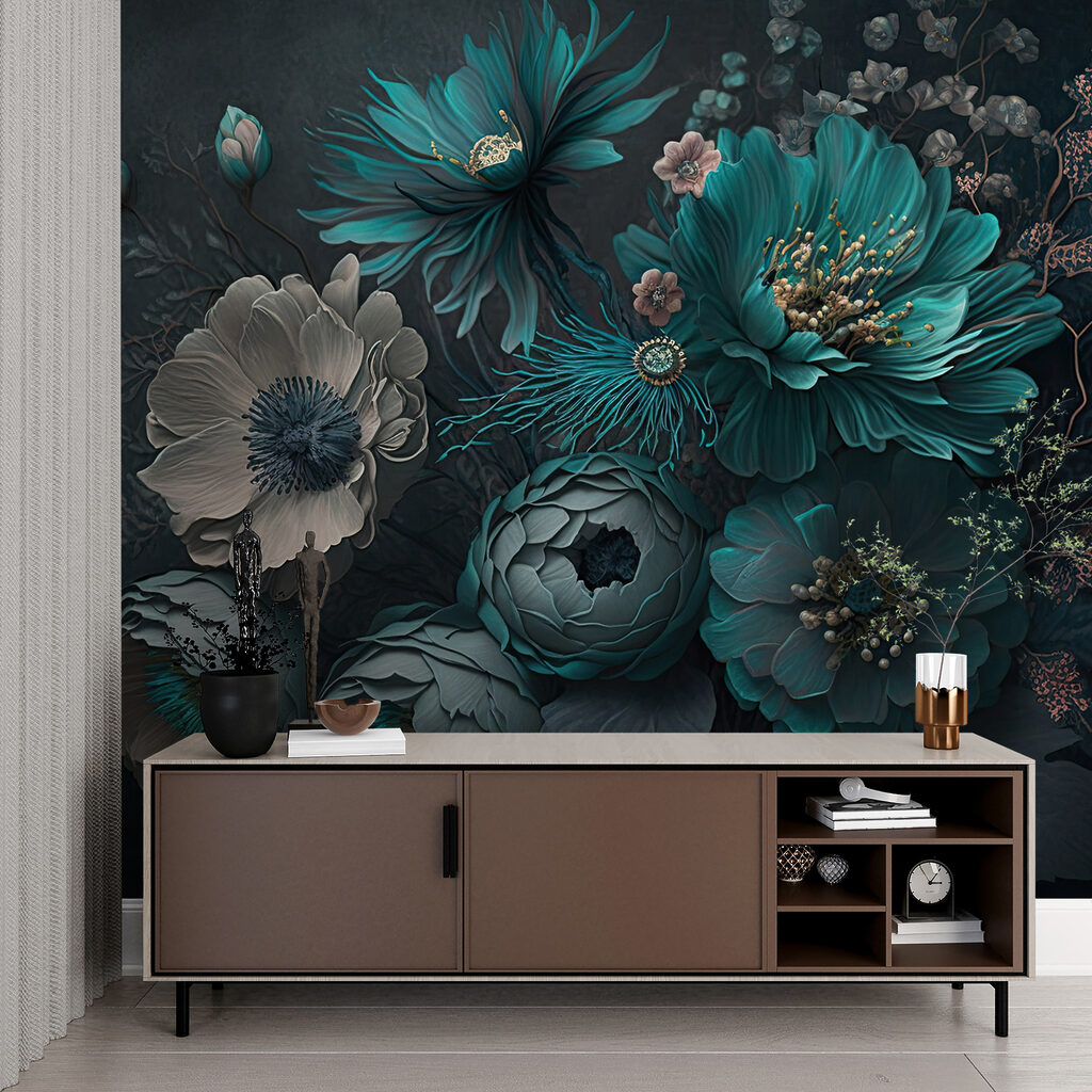Blue-green flowers — interior 5
