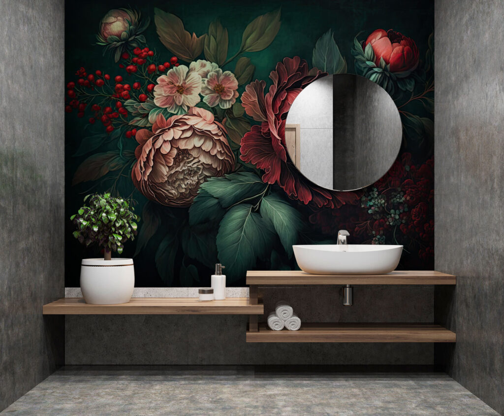 Dark bouquet with berries — interior 1