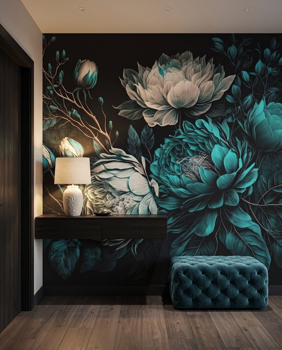 Moonlit Bouquet in an interior