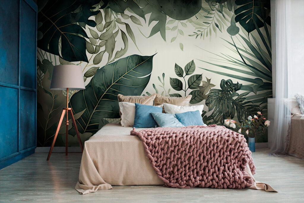 Dark leaves, gold veins — interior 1