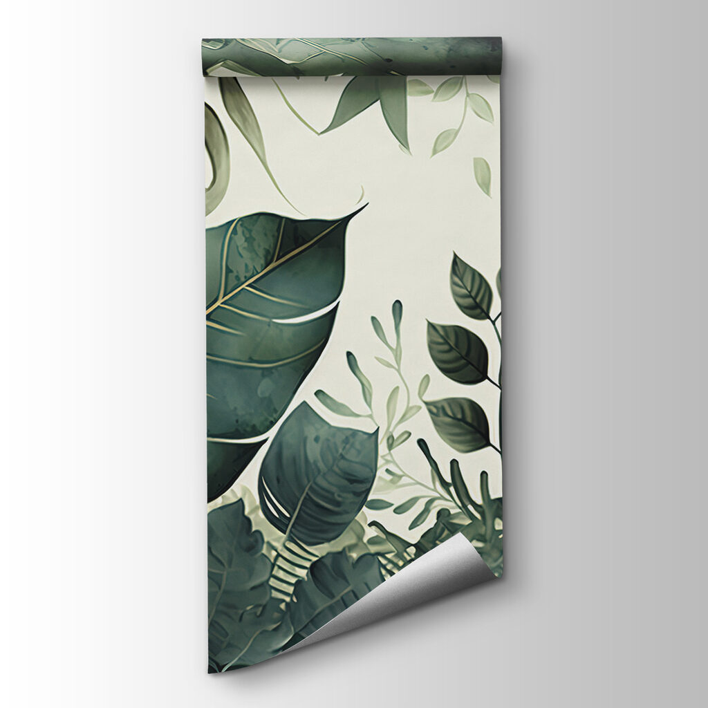 Dark leaves, gold veins — product view