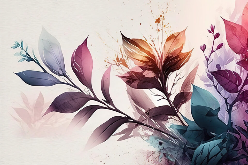 Leaves in Rich Colour — full design