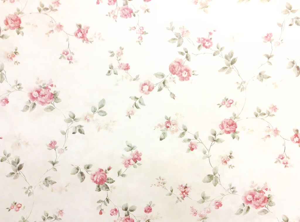 Rose sprigs on cream — full design