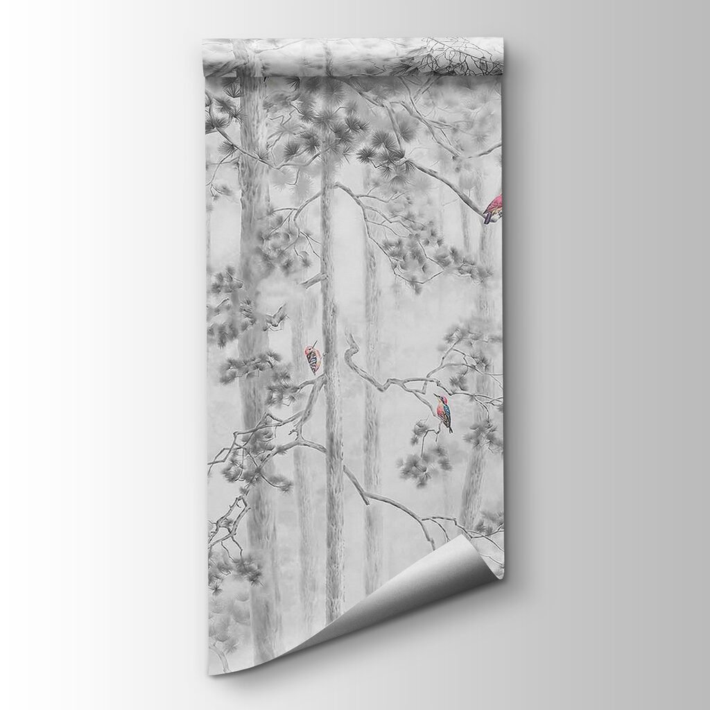 Birds among pine trees — product view