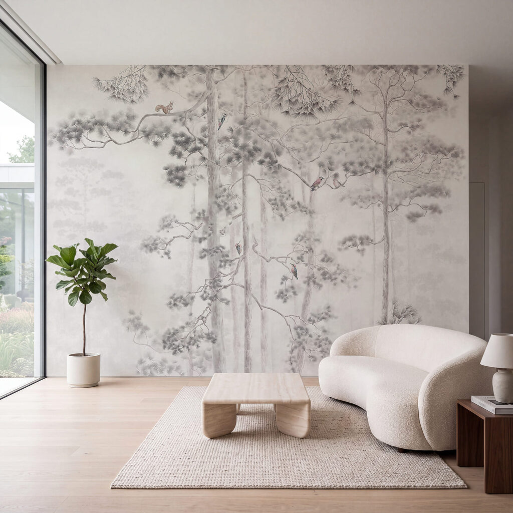 Woodland Etching in an interior