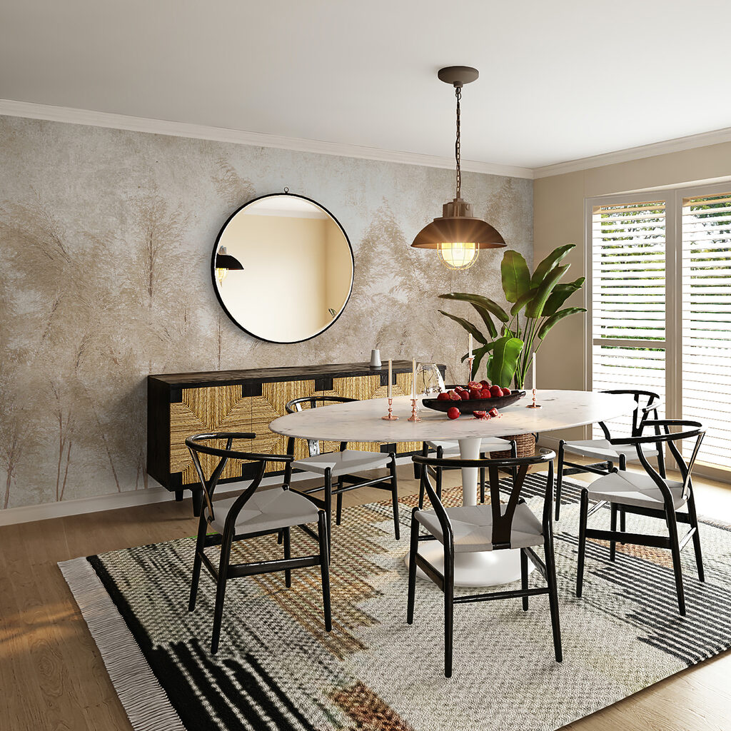 Feathery grass on plaster — interior 4