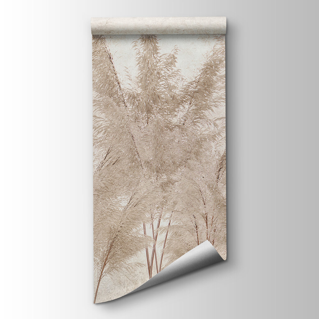 Feathery grass on plaster — product view