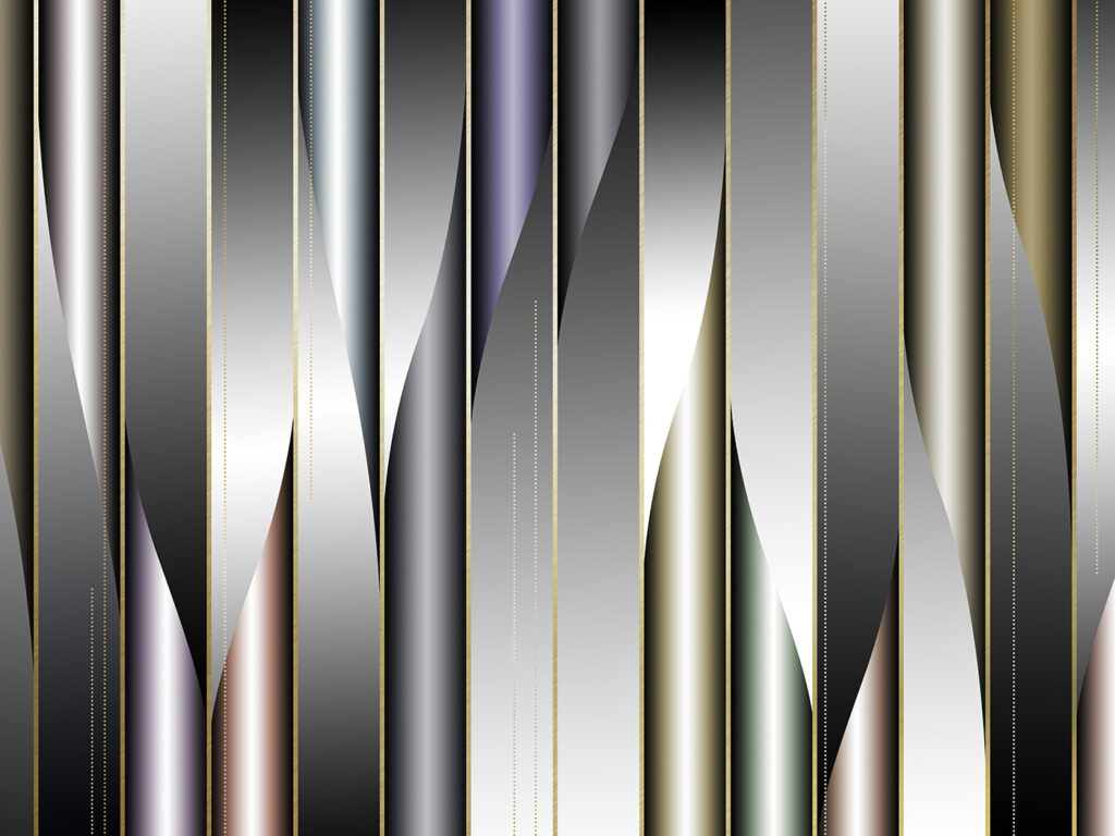 Shiny ribbons in strips — full design