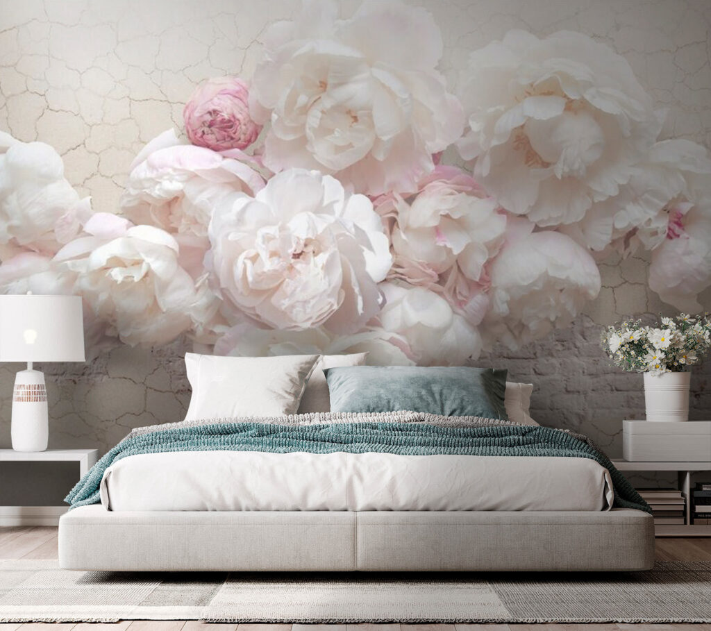 Peonies in Relief in an interior