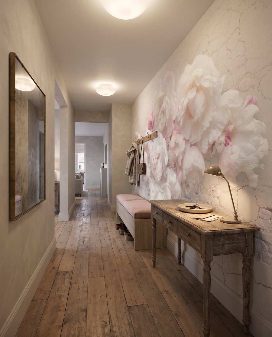 Peonies in Relief in an interior