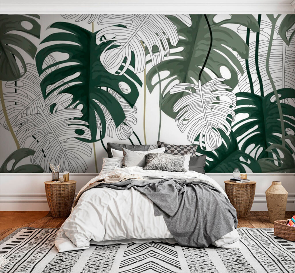 Monstera Line Play in an interior