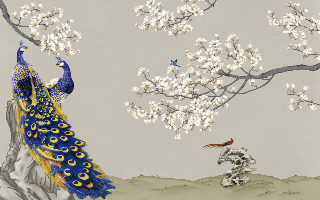 Peacock Blossom Tree — full design