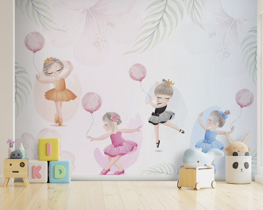 Ballerinas with pink balloons — interior 1