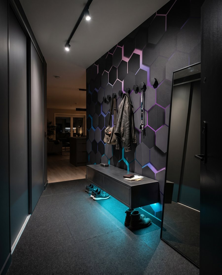 Honeycomb After Dark in an interior