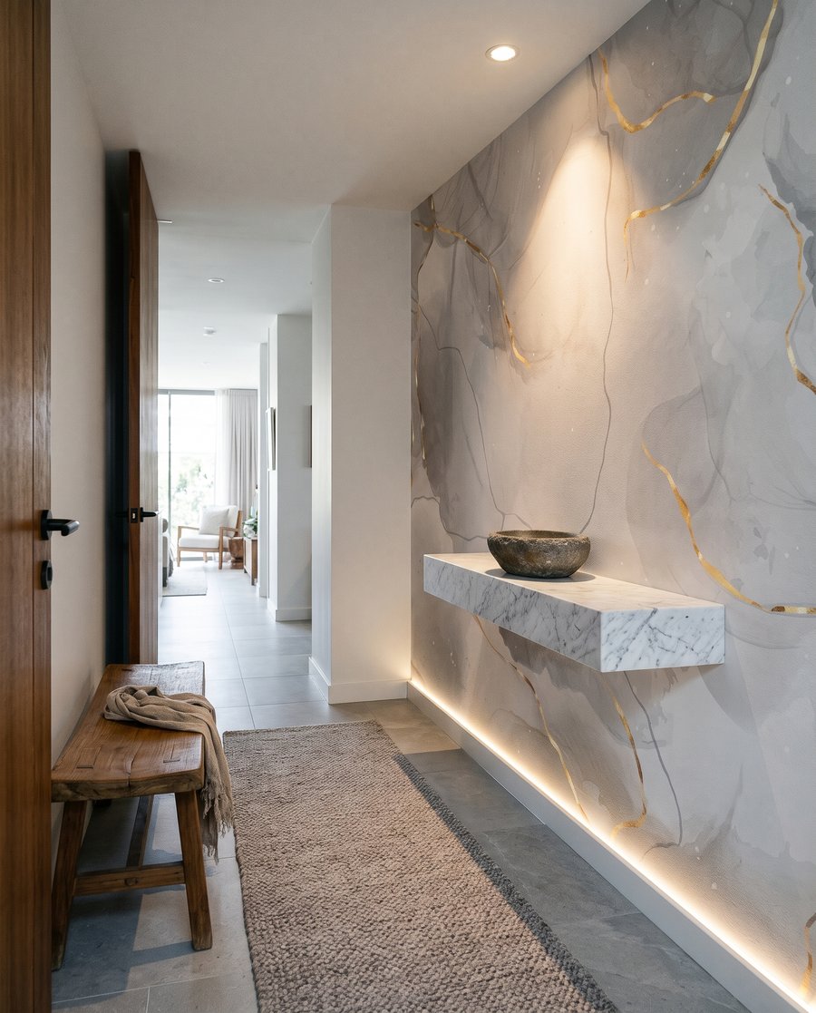 Marble With Fine Veins in an interior