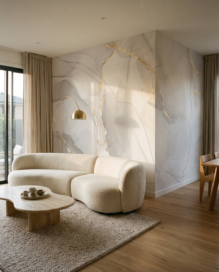 Marble With Fine Veins in an interior