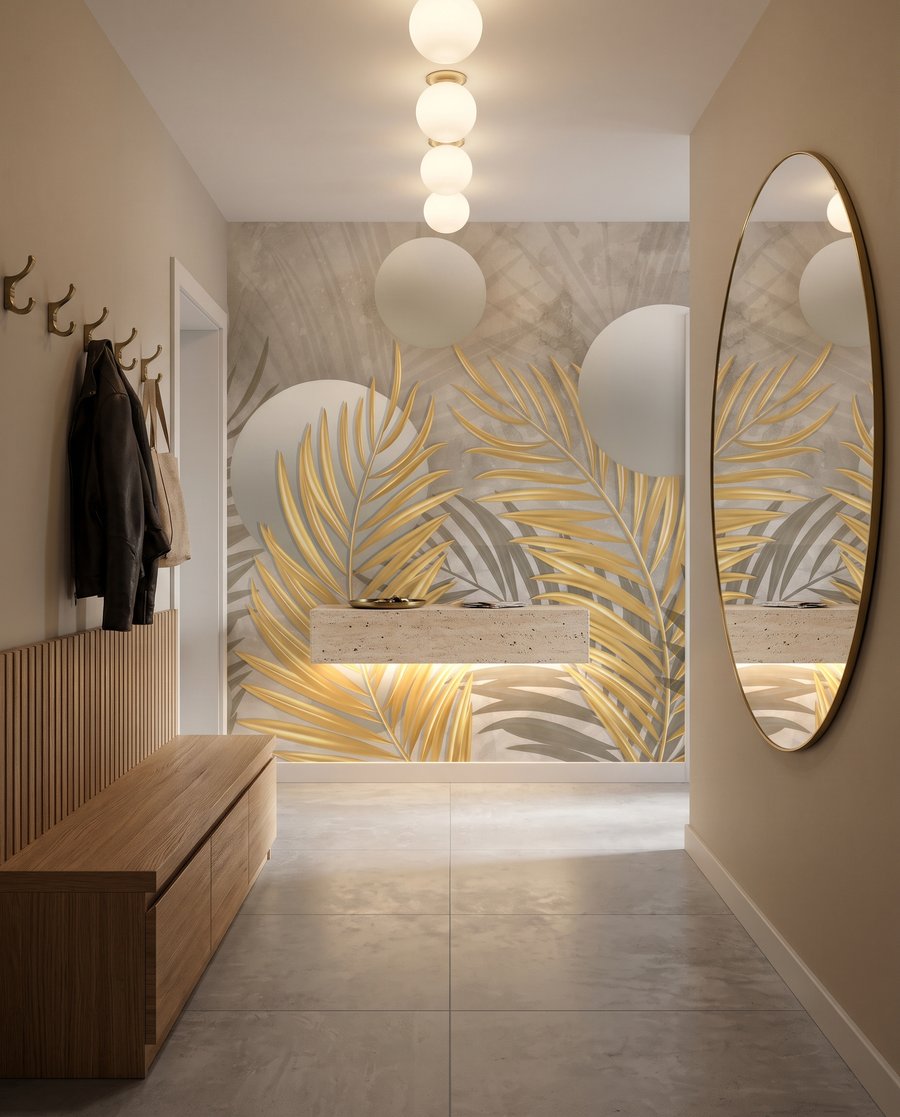 Palms and Spheres in an interior