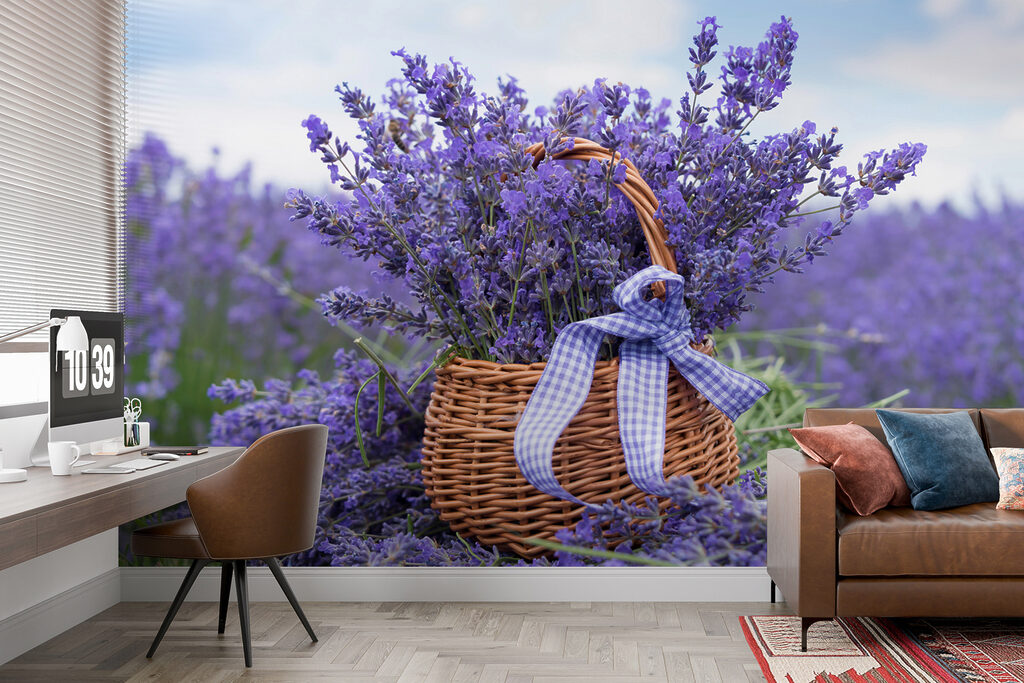 Lavender in wicker basket — interior 5
