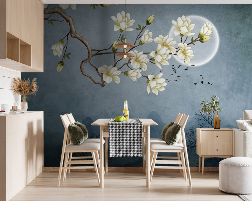 White blossom, mountain moon — interior 3