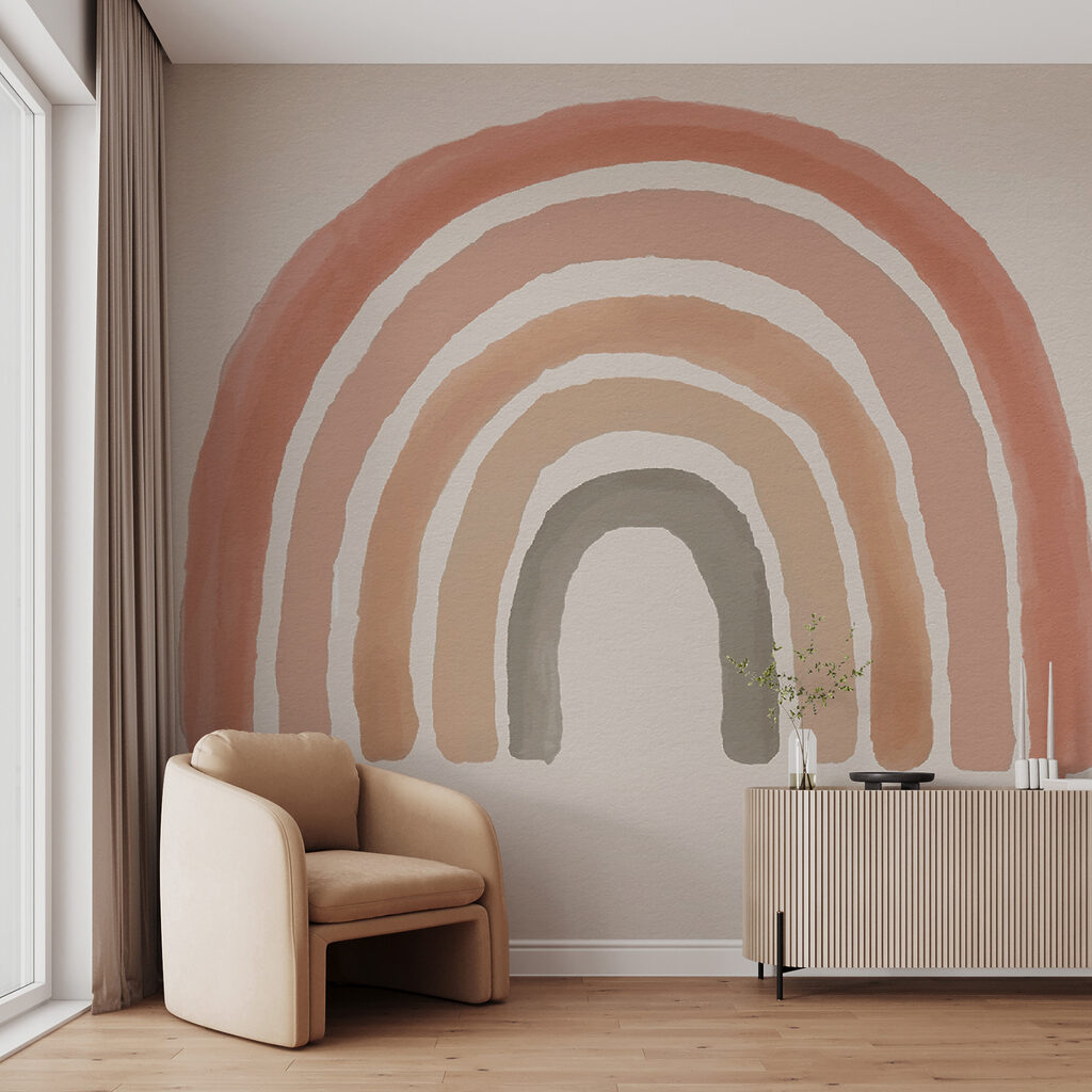 Rainbow in warm watercolour — interior 2