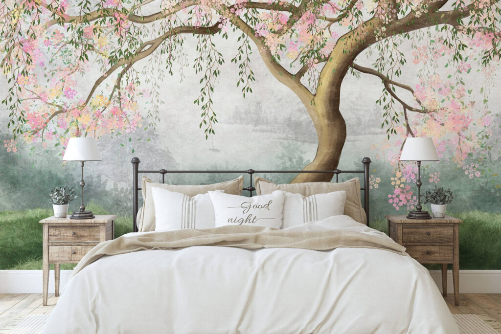 Tree in blossoming mist — interior 1