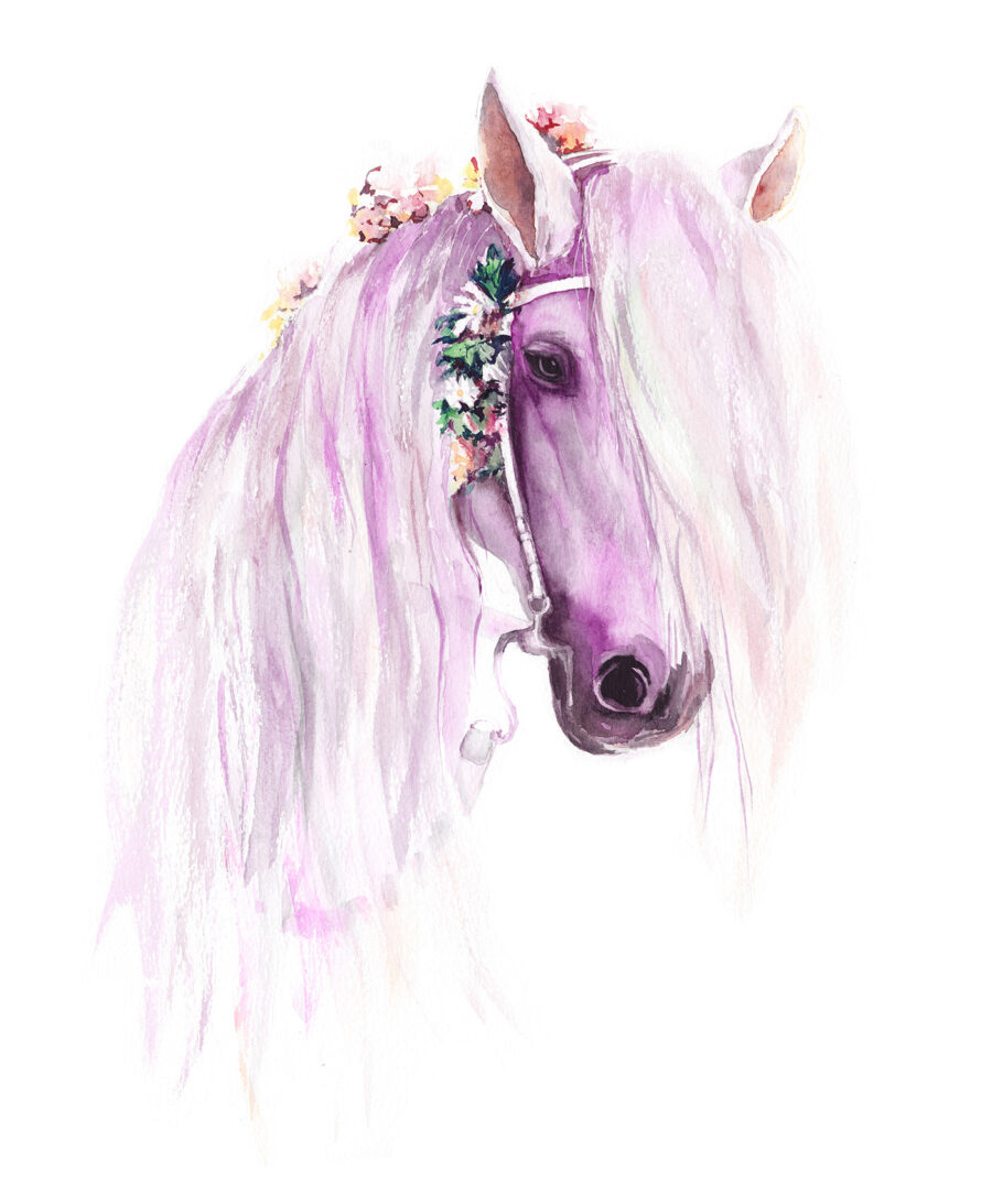 Horse in Watercolour — full design