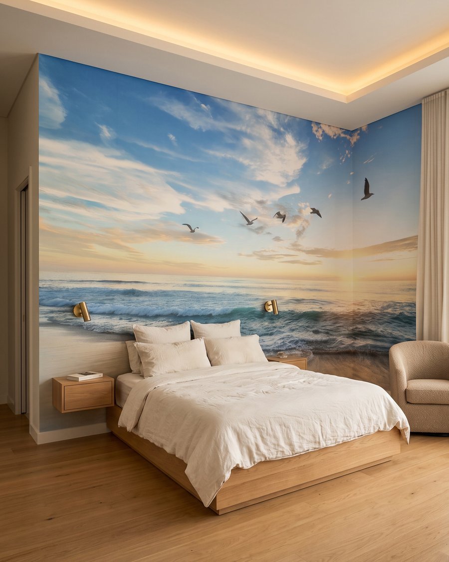 Shoreline Flight in an interior
