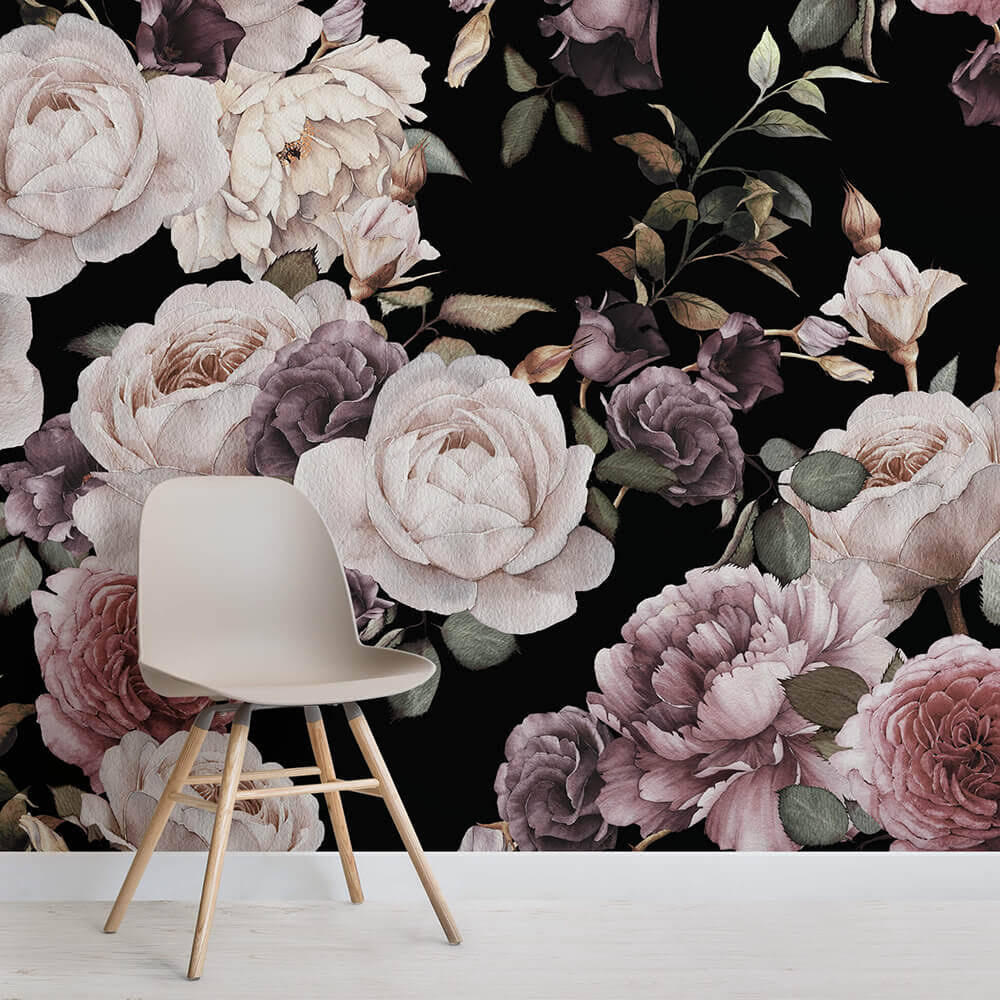 Midnight Rose Garden in an interior