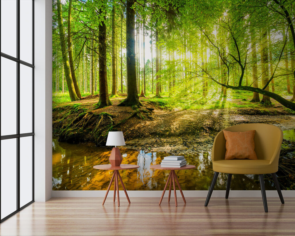 Sunlit Woodland Stream — interior 2