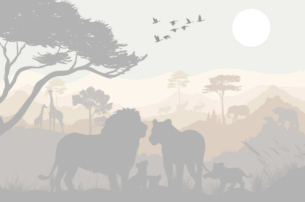 Safari Silhouettes — full design