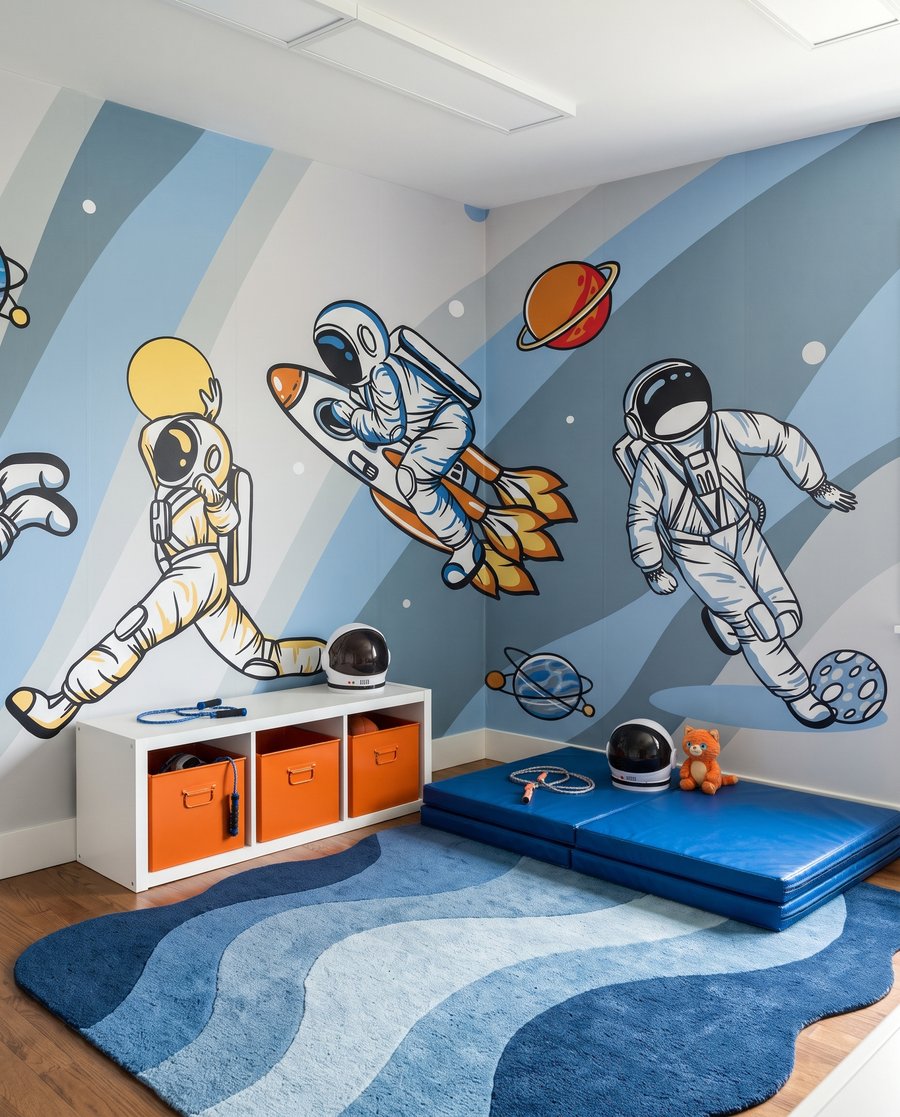 Playful Spacewalk in an interior