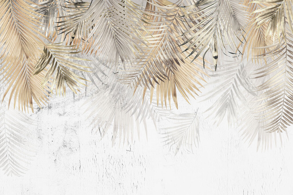 Palm fronds in layers — full design