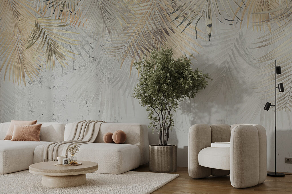 Palm fronds in layers — interior 5