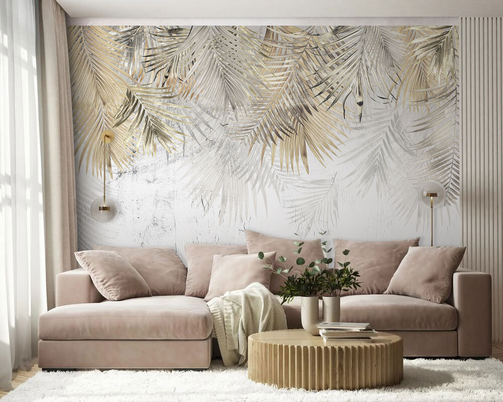 Palm fronds in layers — interior 3