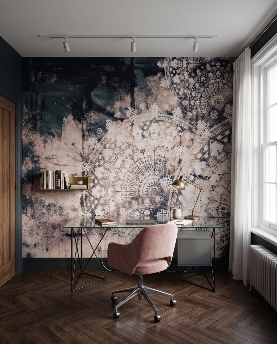 Lace circles on colour — interior 8
